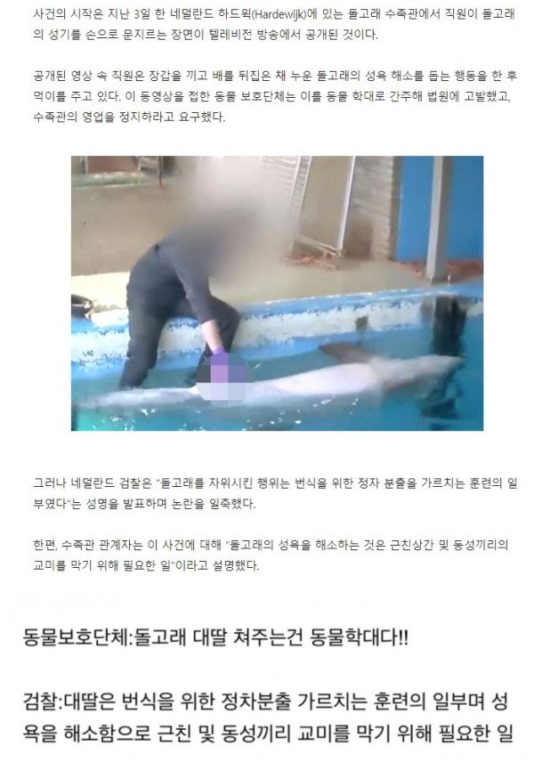 고소 당한 수족관